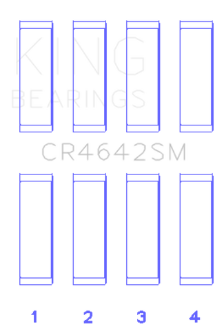 King Engine Bearings Toyota 1/2Nr-Fe (Size +0.25mm) Connecting Rod Bearing Set - CR4642SM0.25