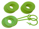 Daystar Fluorescent Green D Ring Isolator w/Lock Washer Kit - KU70061FG