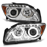 ANZO 2005-2010 Scion Tc Projector Headlights w/ Halo Chrome (CCFL) - 121120