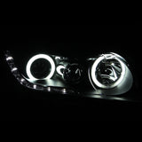 ANZO 2006-2011 Honda Civic Projector Headlights w/ Halo Black (CCFL) - 121454