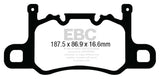 EBC 13-15 Porsche 911 (991) GT3 3.8L (Cast Iron Rotor Only) Bluestuff Rear Brake Pads - DP52207NDX