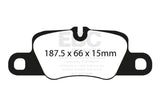 EBC 12-15 Porsche 911 (991) (Cast Iron Rotor only) 3.8 Carrera S Redstuff Rear Brake Pads - DP31858C