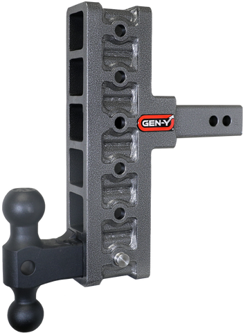 Gen-Y Mega Duty 2in Shank 7.5in Offset Drop 2K TW 16K Hitch w/GH-051 Dual-Ball - GH-216