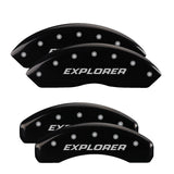 MGP 4 Caliper Covers Engraved Front & Rear Explorer/2011 Black Finish Silver Char 2010 Ford Explorer - 10041SEXPBK