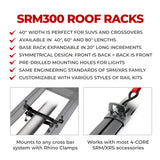 Go Rhino SRM300 Dual Rail Kit (For 80x40in. Rack) - Tex. Blk (Rails ONLY - Req. Platform) - 5933082T