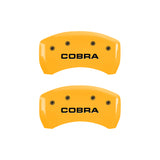 MGP Rear set 2 Caliper Covers Engraved Rear Cobra Yellow finish black ch - 10010RCOBYL