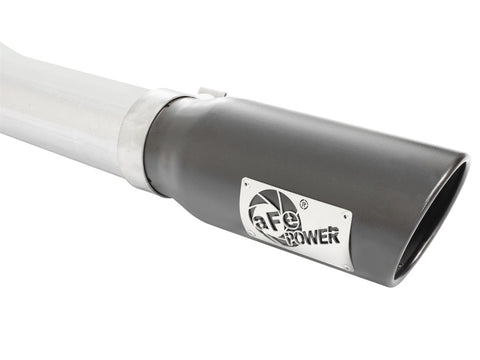 aFe MACHForce XP SS Exhaust 3in to 3.5in Cat-Back w/ Black Tip 15 Ford F-150 EcoBoost V6 2.7/3.5Ltt - 49-43068-B