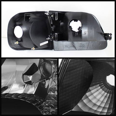 xTune Ford F150 97-03 / Expedition 97-02 Crystal Headlights w/Corner Black HD-JH-FF15097-SET-AM-BK - 5070319