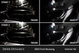 Diode Dynamics 94-04 d Mustang Interior LED Kit Cool White Stage 1 - DD0605