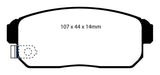 EBC 02-03 Infiniti G20 2.0 Yellowstuff Rear Brake Pads - DP41691R