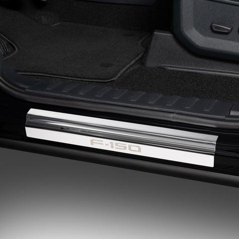 Putco 15-20 Ford F-150 - Regular Cab & SuperCab w/ F-150 Etching - 4pcs SS Door Sills - 95145FD