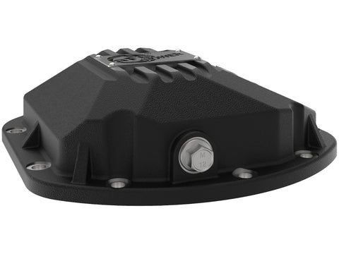 aFe 97-18 Jeep Wrangler TJ/JK Dana 30 Street Series Diff Cover w/ Machined Fins & Gear Oil - Black - 46-71131B