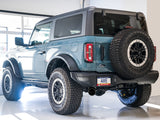 AWE Tuning 2021+ Ford Bronco 0FG Single Rear Exit Exhaust w/Diamond Black Tip & Bash Guard - 3015-23789