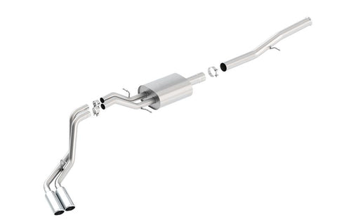 Borla 14 Silv/Sierra 1500 EC Std/CC Short 143.5in WB S-Type Dual Rolled Side Exit Cat-Back Exhaust - 140576