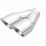 MagnaFlow Double Wall 3in Dual Round Polished Tip 2.25in Inlet - 35226