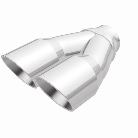 MagnaFlow Double Wall 3in Dual Round Polished Tip 2.25in Inlet - 35226
