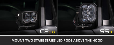 Diode Dynamics 18-21 Subaru Crosstrek Pro SS3 LED Ditch Light Kit - White Combo - DD6560