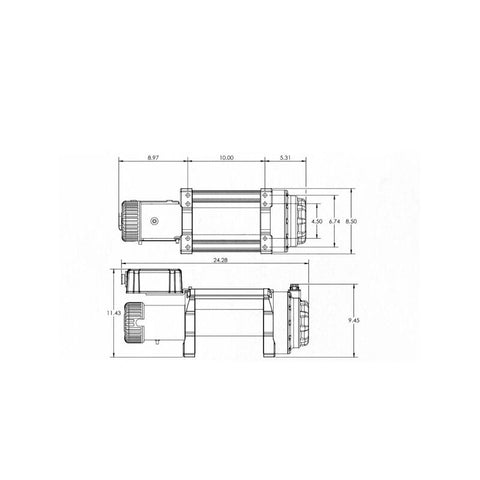 Superwinch 18000 LBS 12V DC Wire Rope Tiger Shark Winch - 1518000