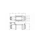 Superwinch 18000 LBS 12V DC 33/64in x 79 ft Synthetic Rope Tiger Shark 18000SR Winch - 1518001