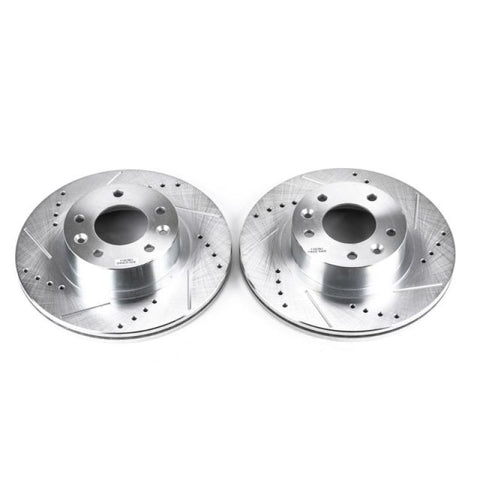 Power Stop 93-95 Mazda RX-7 Front Evolution Drilled & Slotted Rotors - Pair - JBR760XPR