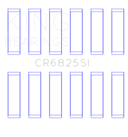 King Engine Bearings Chrysler 226 (3.7L) (Size +1.0mm) Connecting Rod Bearing Set - CR6825SI1.0