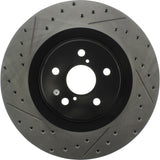 StopTech 13-18 Lexus GS350 Slotted & Drilled Front Right Rotor - 127.44205R