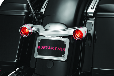 Kuryakyn Curved License Plate Mount Chrome - 3157