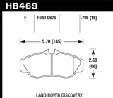Hawk 96-04 Land Rover Discovery / 95-02 Range Rover HPS Street Front Brake Pads - HB469F.705