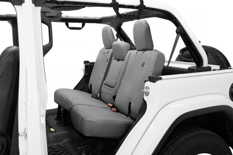 Bestop 18-23 Jeep Wrangler JL 4-Door Exc. 4Xe Rear W/O Fold Down Arm Rest Seat Covers (Charcoal) - 29294-09
