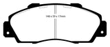EBC 97 Acura CL 3.0 Yellowstuff Front Brake Pads - DP4872R