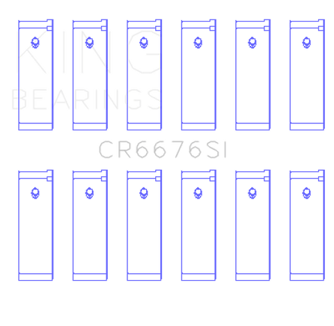 King Engine Bearings Nissan Rb30/Vg30 (Size +1.0mm) Connecting Rod Bearing Set - CR6676SI1.0