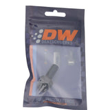 DeatschWerks 6AN ORB Male to 3/8in Male Triple Barb Fitting (Incl O-Ring) - Anodized Matte Black - 6-02-0501-B
