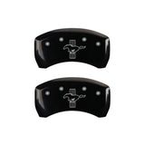 MGP Rear set 2 Caliper Covers Engraved Rear 2015/Bar & Pony Black finish silver ch - 10203RMB2BK