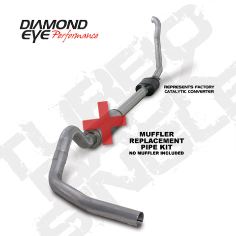 Diamond Eye KIT 4in MFLR RPLCMENT PIPE TB SGL ALUM 94-97 5 7 3L F250/F350 PWRSTROKE NFS W CARB STDS - K4306A-RP