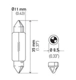 Hella Bulb 6461 12V 10W SV8.5-8 - 6461