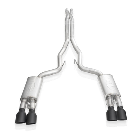 Stainless Works 2020 Ford GT500 Redline Catback X-Pipe Exhaust Factory Connect - Black Tips - GT500CBXFCRB