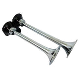 Kleinn Chrome Roof Mount Dual Horn/ 13.5In/11.5In - Chrome-Plated Spun Copper - 401