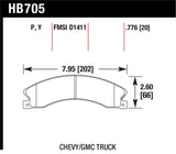 Hawk Chevy/GMC Express/Silverado/Savana/Sierra 15/25/35/4500 SuperDuty Rear LTS Brake Pads - HB705Y.776