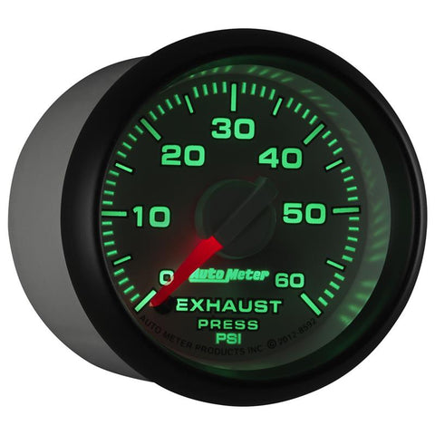 AutoMeter Gauge Exhaust Press. 2-1/16in. 60PSI Stepper Motor Ram Gen 3 Factory Match - 8592