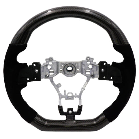BLOX Racing 15-21 Subaru Carbon/Alcantara Steering Wheel Black Stitching - BXSW-50010-B