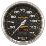 Autometer Marine Carbon Fiber 5in 120mph GPS Speedometer - 200646-40