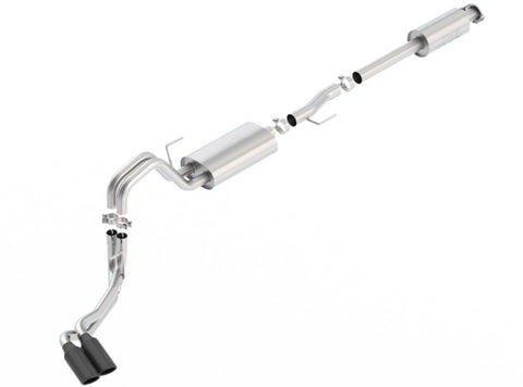 Borla 15-17 F-150 2.7L/ 3.5L EcoBoost/ 5.0L V8 4in. Tip Side Exit S-type Exhaust Black Chrome - 140618BC