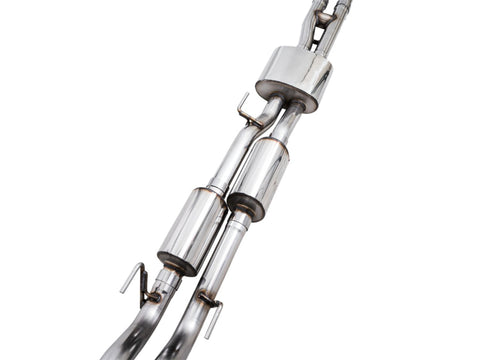 AWE Tuning 16-22 Toyota Tacoma 0FG Cat-Back Exhaust w/ BashGuard - Dual Diamond Black Tips - 3015-33826