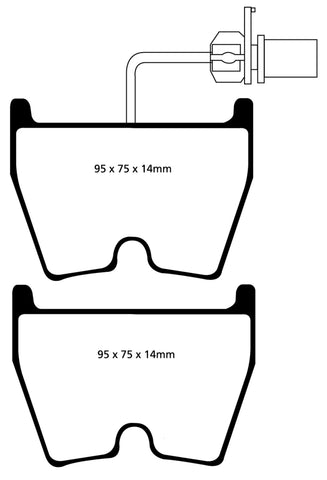 EBC 06-09 Audi RS4 4.2 (Cast Iron Rotors) Bluestuff Front Brake Pads - DP51513NDX