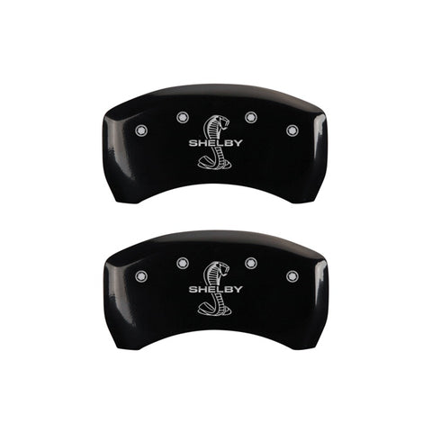 MGP Rear set 2 Caliper Covers Engraved Rear Tiffany Snake Black finish silver ch - 10203RSBYBK