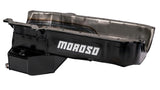 Moroso 86-Up Chevrolet SBC (w/Passenger Side Dipstick) Wet Sump 5.5qt 7.5in Steel Oil Pan - Black - 20185