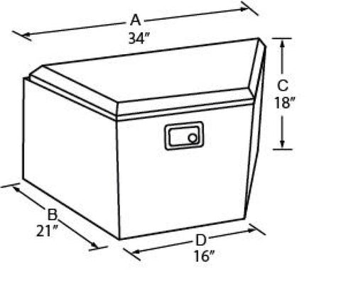 Tradesman Steel Trailer Tongue Storage Box (16in.) - Black - 76220