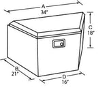 Tradesman Aluminum Trailer Tongue Storage Box (16in.) - Black - 76120
