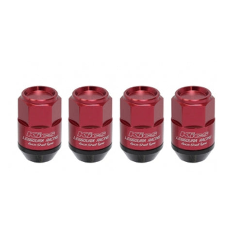 Project Kics Leggdura Racing Shell Type Lug Nut 35Mm Closed-End Look 16 Pcs + 4 Locks 12X1.25 Red - WCL3513R