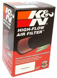 K&N Filter Universal Rubber Oval Straight 4.5in OL x 3.75in OW x 7in Height 20 Degree Angle - RU-1390